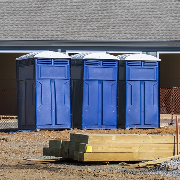 how do you dispose of waste after the portable restrooms have been emptied in Schoeneck